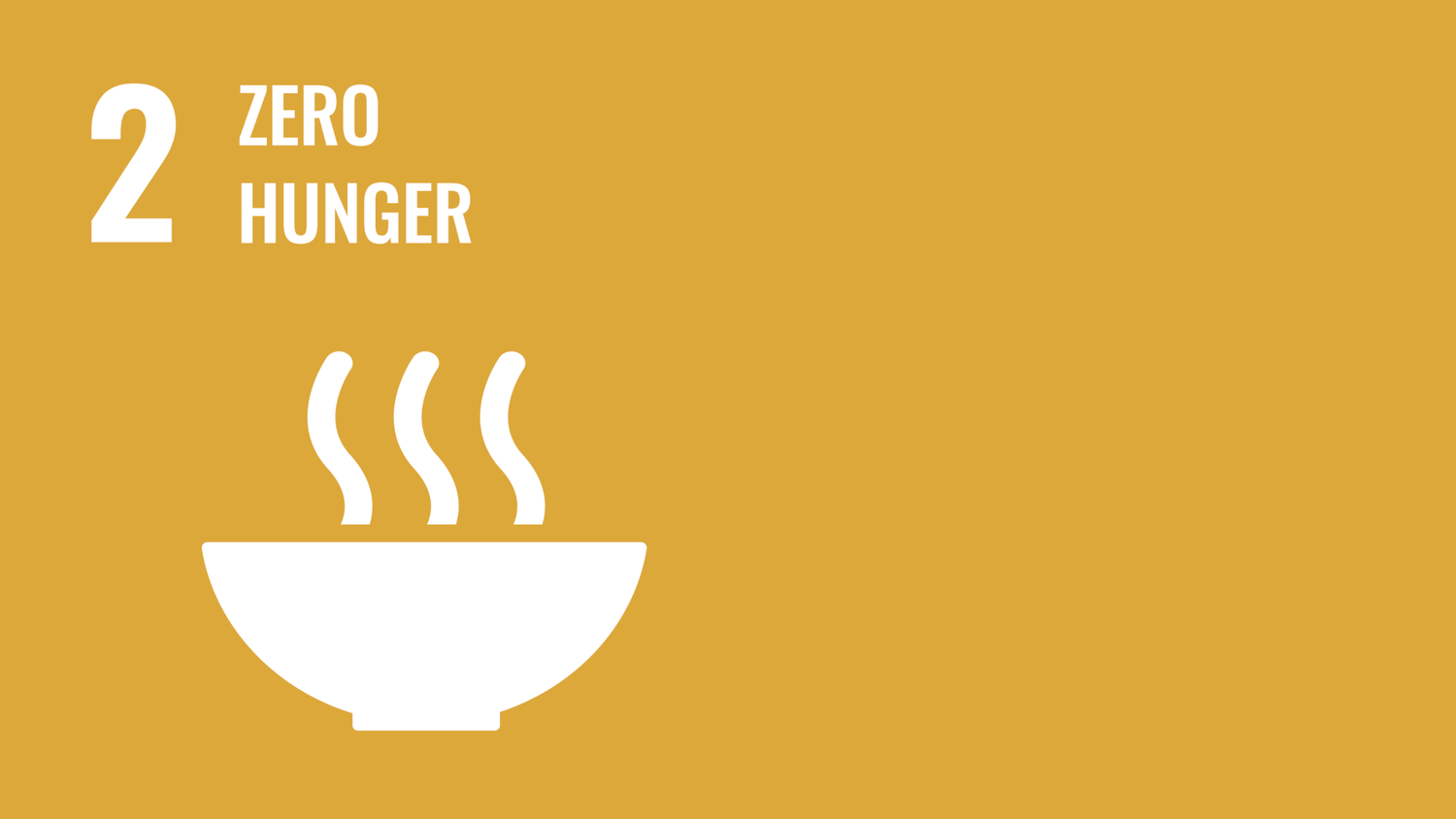 Symbol for the second of the United Nations Sustainable Development Goals: Zero hunger.