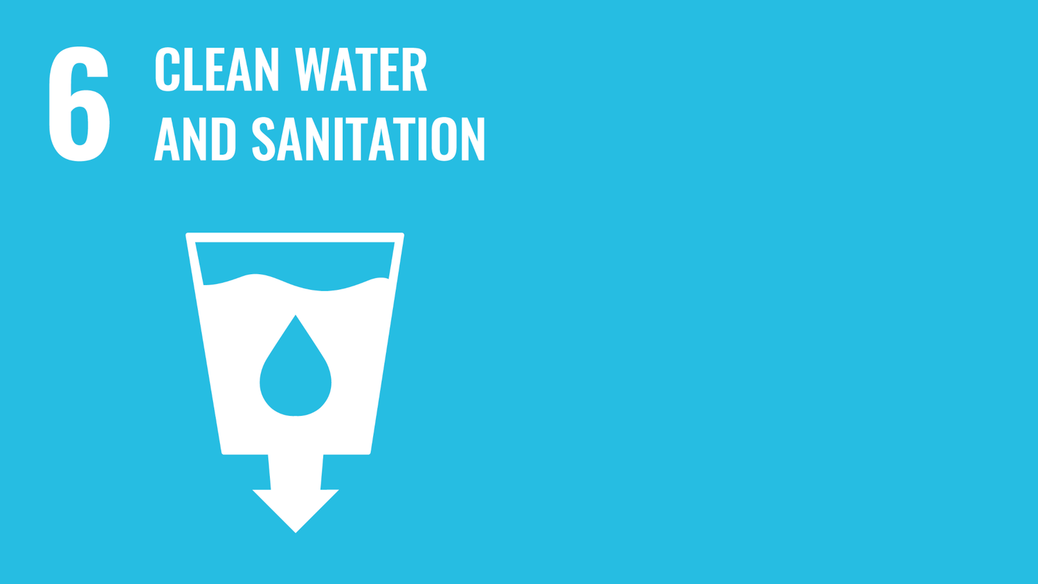 Symbol for the sixth of the United Nations Sustainable Development Goals: Clean water and sanitation.