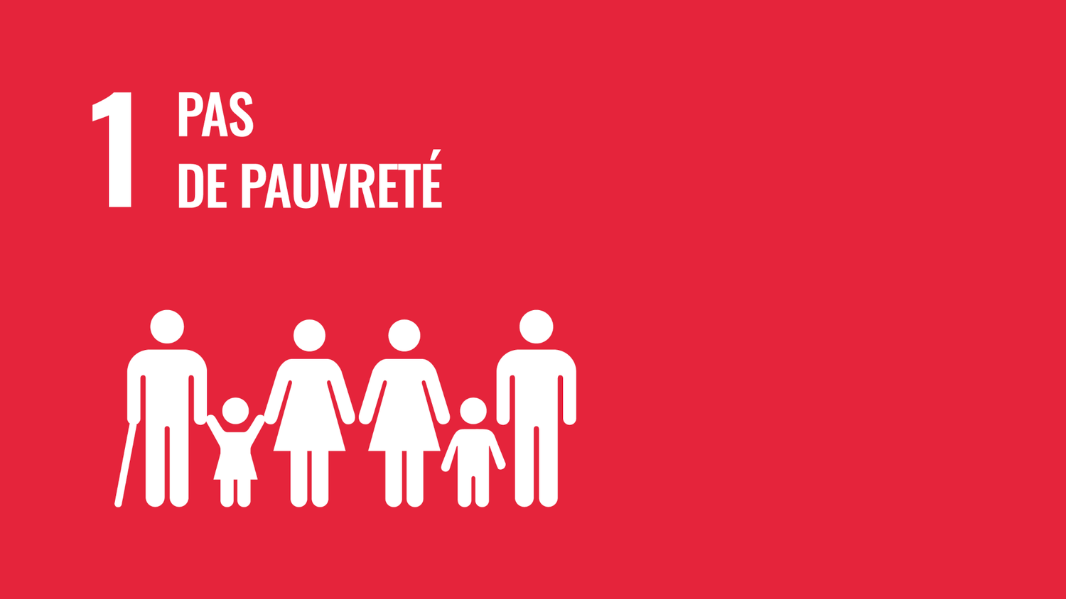 Symbole de l’objectif 1 des Objectifs de développement durable des Nations Unies : pas de pauvreté