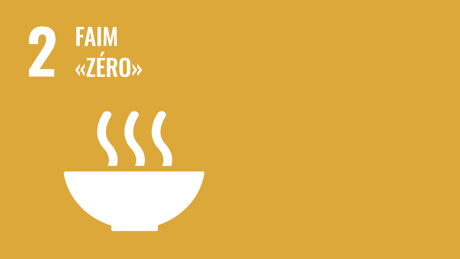 Symbole de l’objectif 2 des Objectifs de développement durable des Nations Unies : faim « zéro »