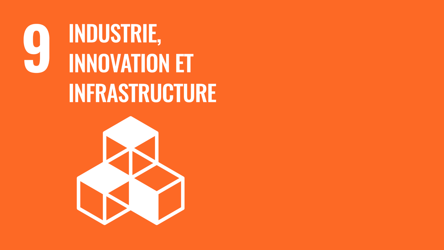 Symbole de l’objectif 9 des Objectifs de développement durable des Nations Unies : industrie, innovation et infrastructure