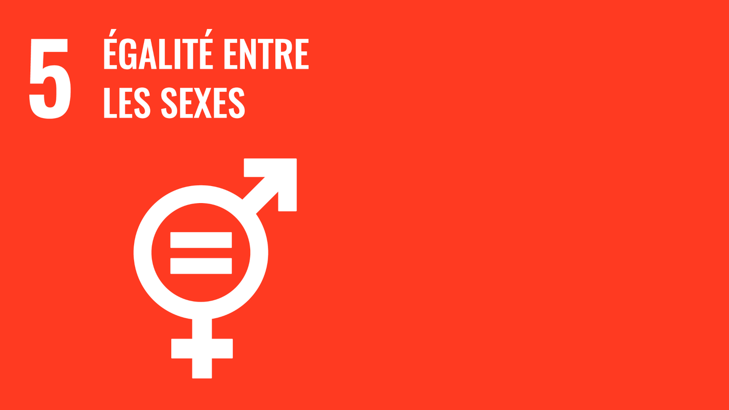 Symbole de l’objectif 5 des Objectifs de développement durable des Nations Unies : égalité entre les sexes