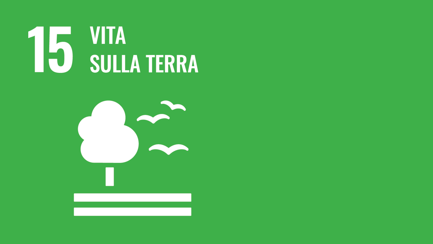 Simbolo del quindicesimo obiettivo di sviluppo sostenibile delle Nazioni Unite (Sustainable Development Goals): La vita sulla terra
