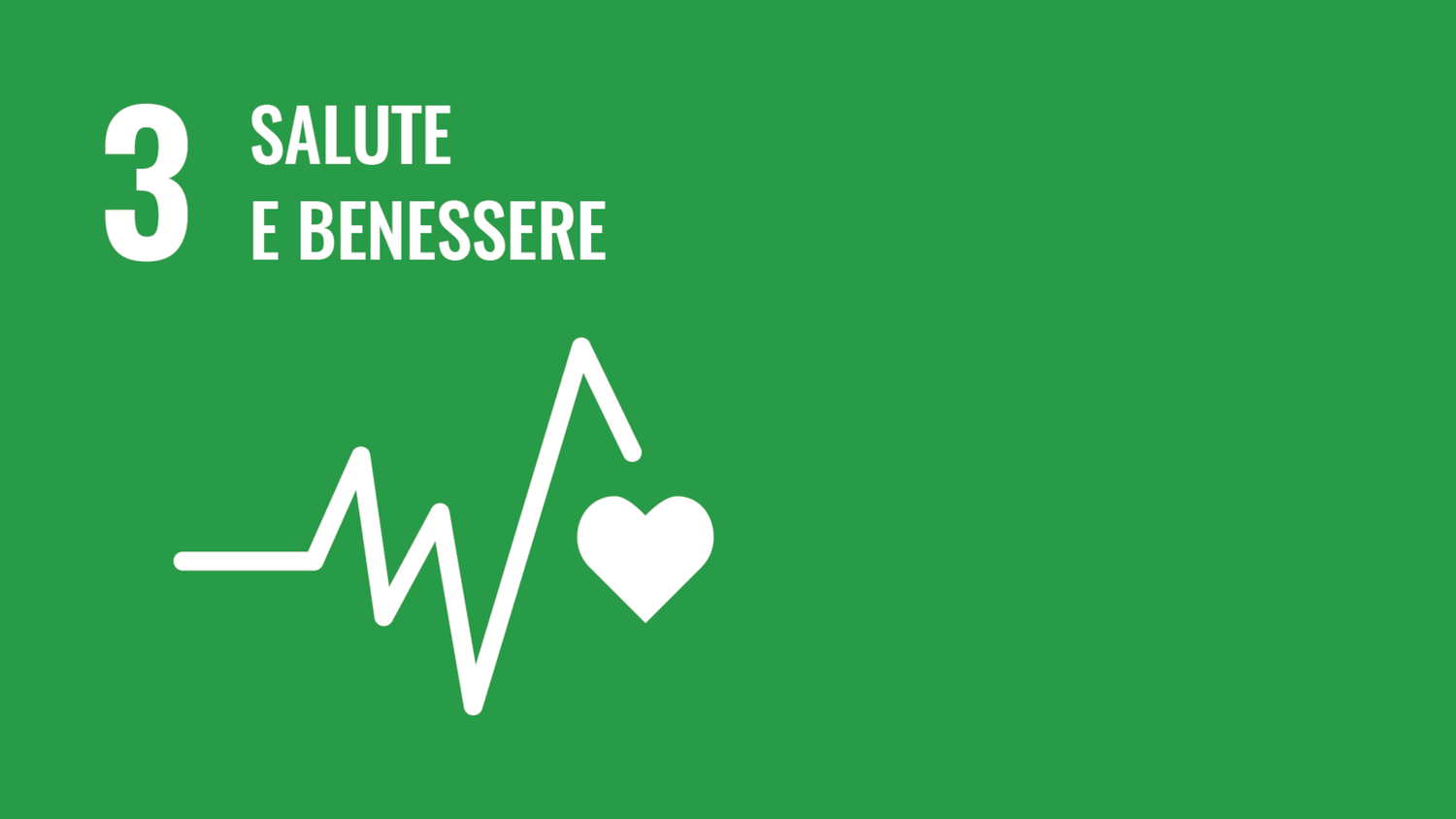 Simbolo del terzo obiettivo di sviluppo sostenibile delle Nazioni Unite (Sustainable Development Goals): Salute e benessere