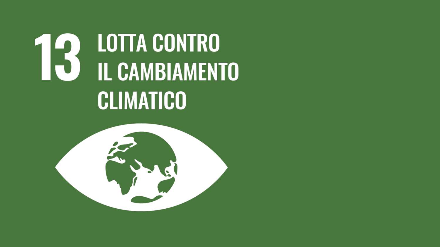 Simbolo del tredicesimo obiettivo di sviluppo sostenibile delle Nazioni Unite (Sustainable Development Goals): Agire per il clima