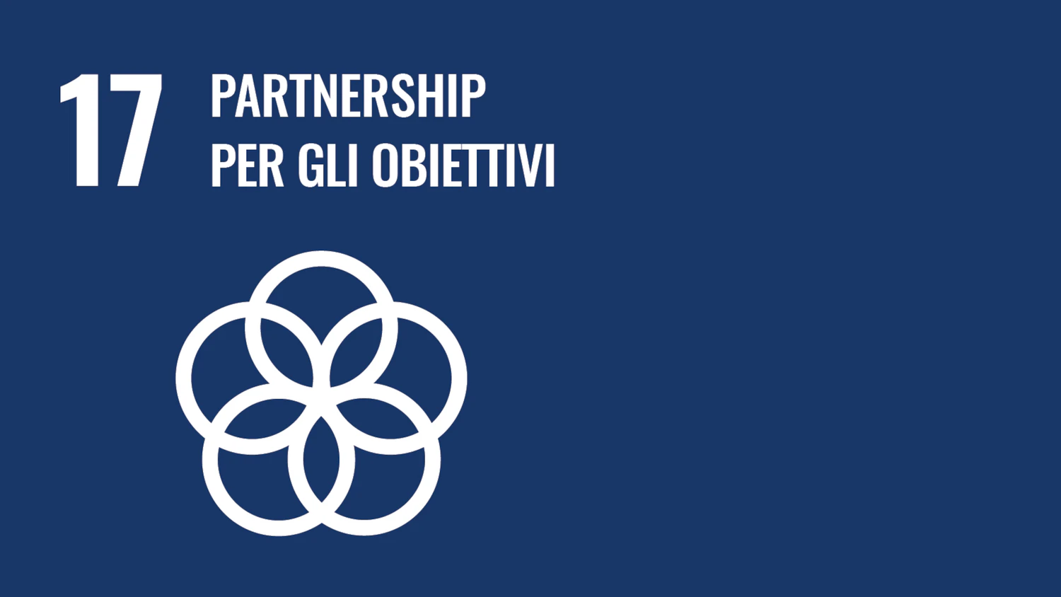 Simbolo del diciassettesimo obiettivo di sviluppo sostenibile delle Nazioni Unite (Sustainable Development Goals): Partnership per gli obiettivi
