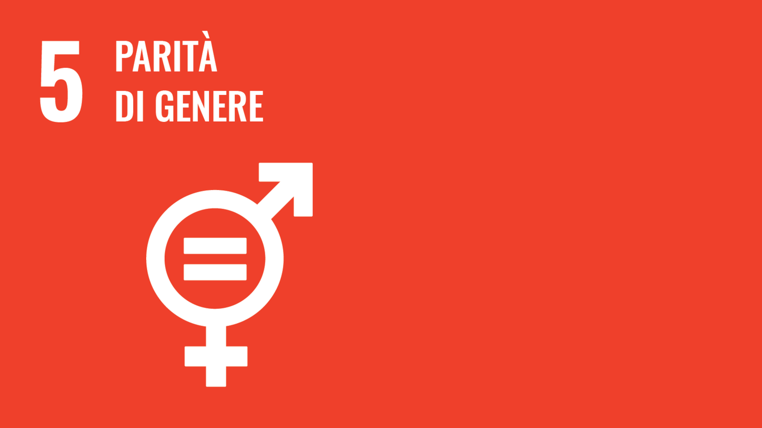 Simbolo del quinto obiettivo di sviluppo sostenibile delle Nazioni Unite (Sustainable Development Goals): Uguaglianza di genere